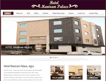 Tablet Screenshot of hotelmanirampalace.com